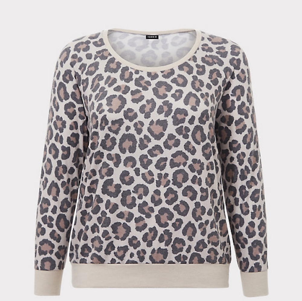 Torrid Leopard Cozy Brushed Hacci Sweatshirt
